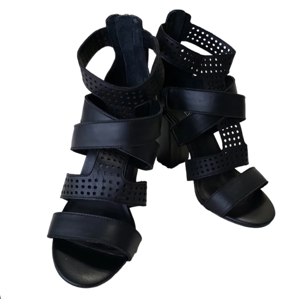 KDB Kelsi Dagger Brooklyn Ballard High Heel Sandal, Color Black, Size 9